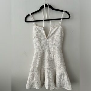 SUPERDOWN WHITE LACE DRESS